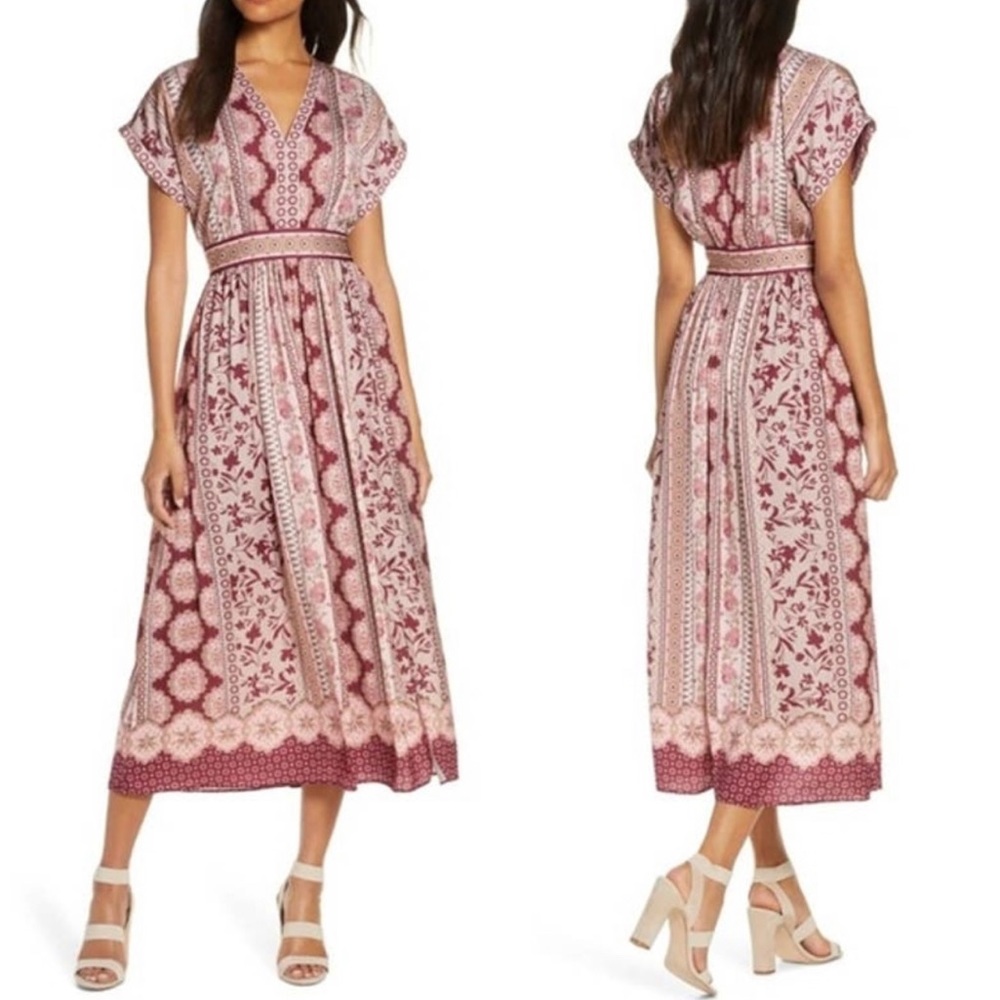 Gal Meets Glam Liza Print Dress, Size 6